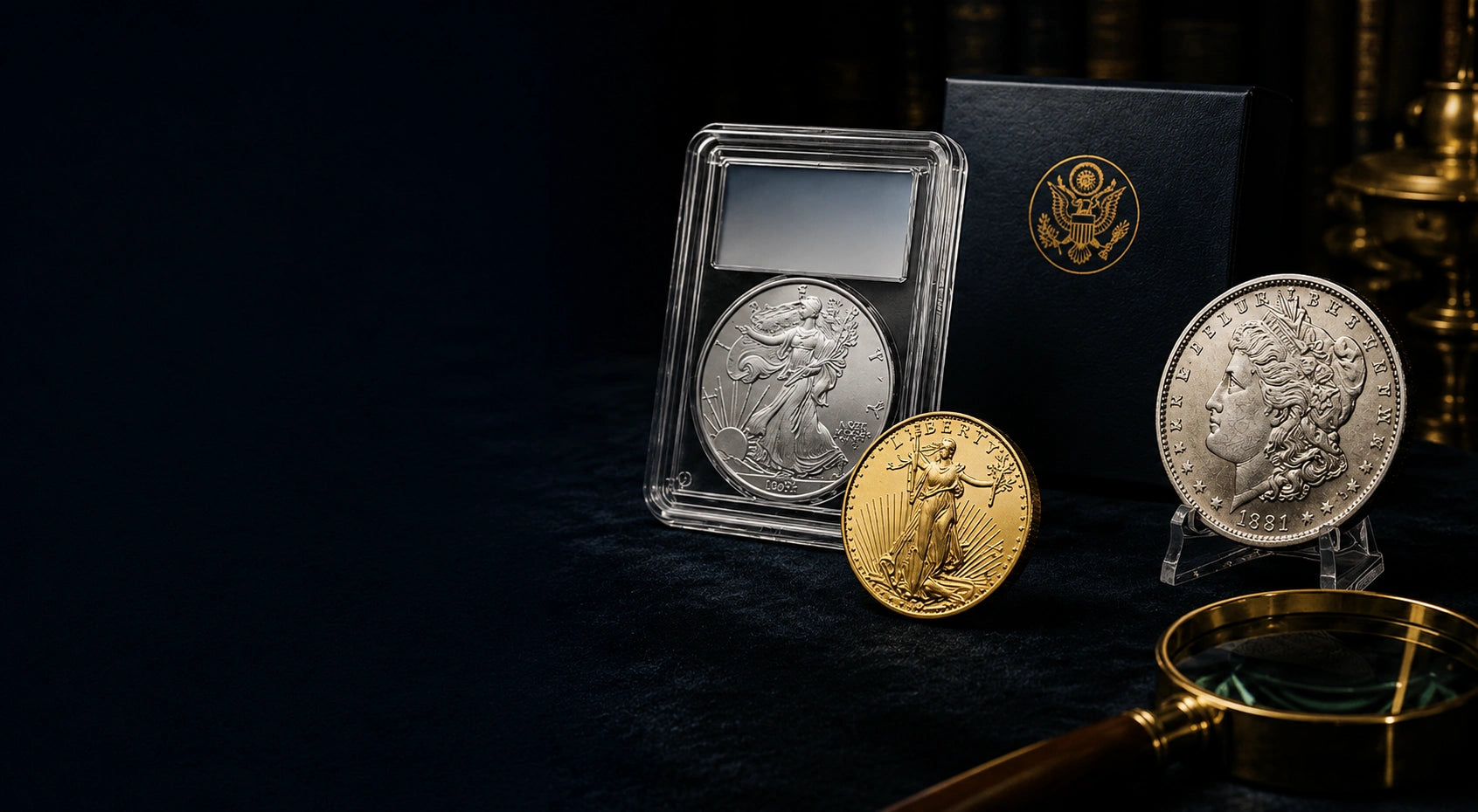 Luxury certified coin trust scene desktop